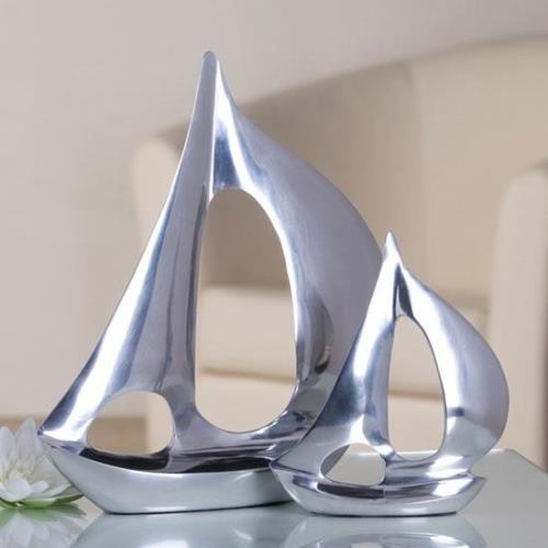 Boot Sculpture In Polished Aluminium