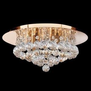 Hanna Semi Flush Gold Finish 4 Light Ceiling Light