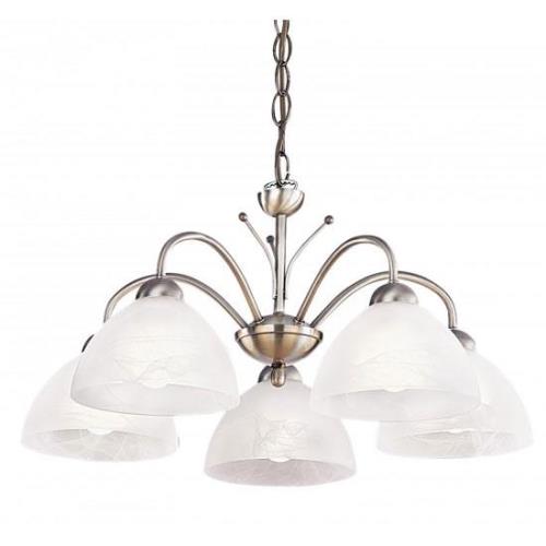 Milanese 5 Arm Antique Brass Ceiling Light