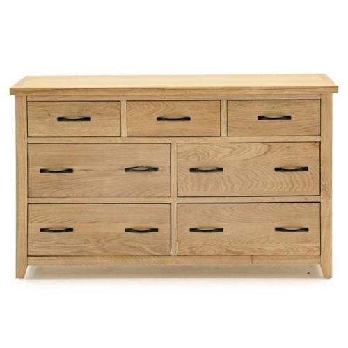 Romero Wooden Chest Of 7 Drawers In Natural