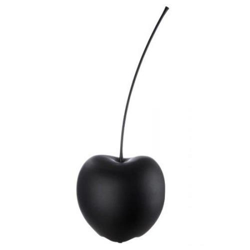 Gaily Large Ceramic Cherry Sculpture In Matt Black