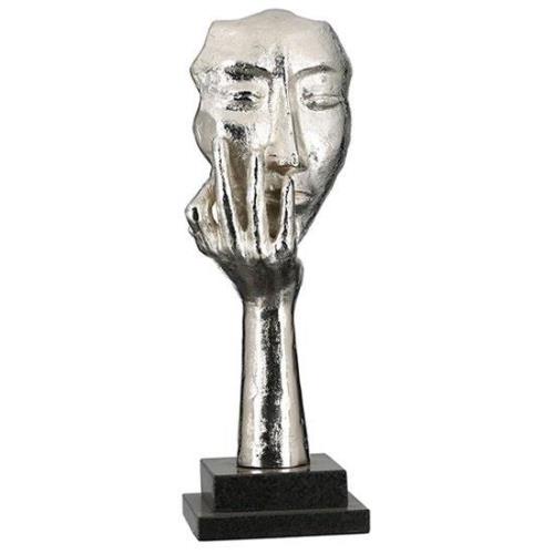 Mannequin Aluminium Sculpture In Antique Silver And Black