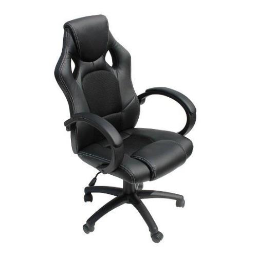 Dayton Faux Leather Gaming Chair In Black