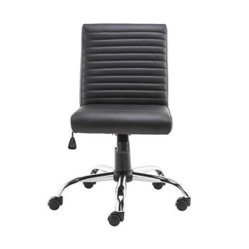 Laning Home And Office Chair In Black Faux Leather