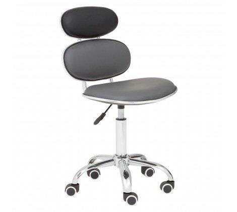 Netoca Home And Office Leather Chair In Black And Grey