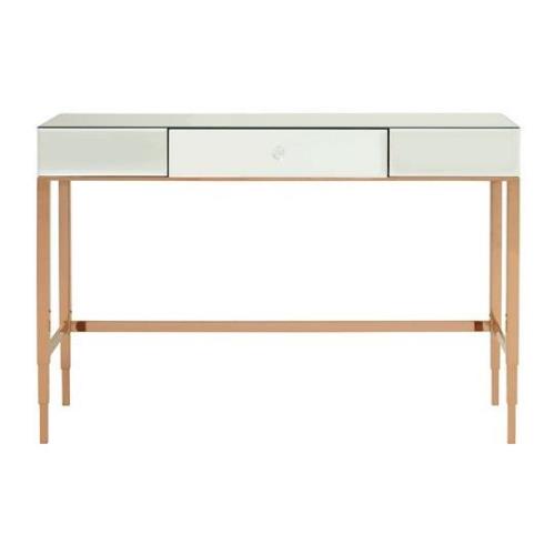 Dombay MDF 1 Drawer Console Table With Mirrored Glass