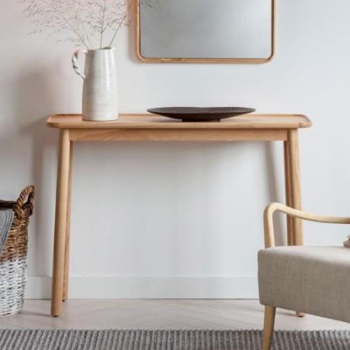 Kinghamia Rectangular Wooden Console Table In Oak