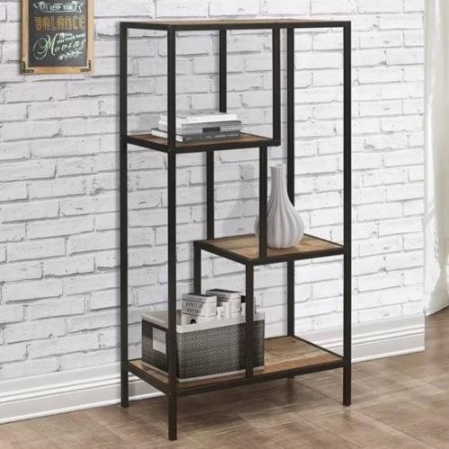 Urbana Wooden Medium Shelving Unit In Rustic