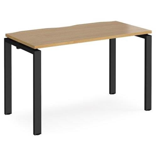 Arkos 1200mm Wooden Computer Desk In Oak With Black Legs