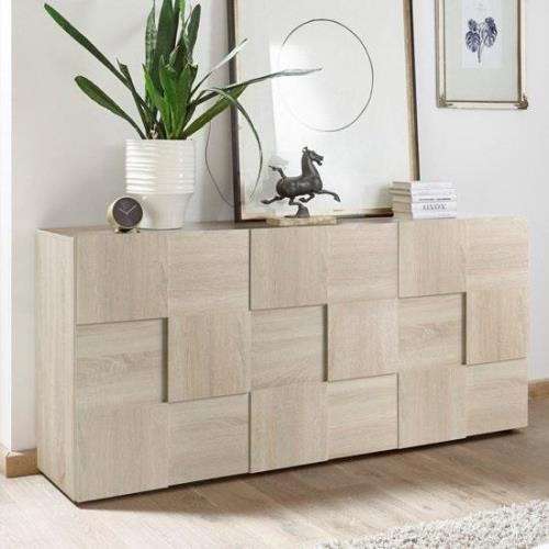 Aspen Wooden Sideboard In Sonoma Oak With 3 Doors