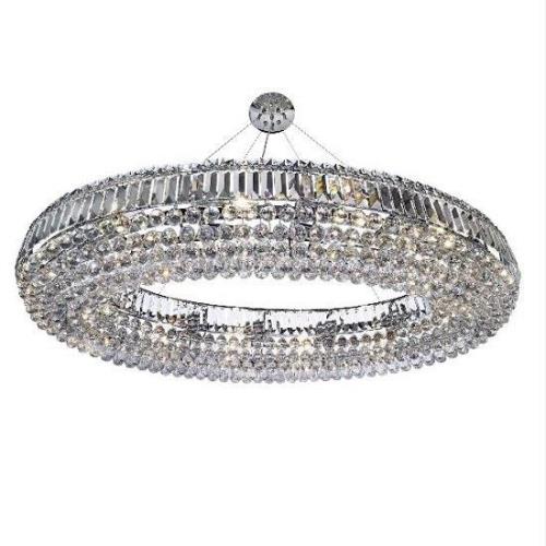 Vesvius Oval Ceiling In Chrome With Clear Coffins Trim And Ball