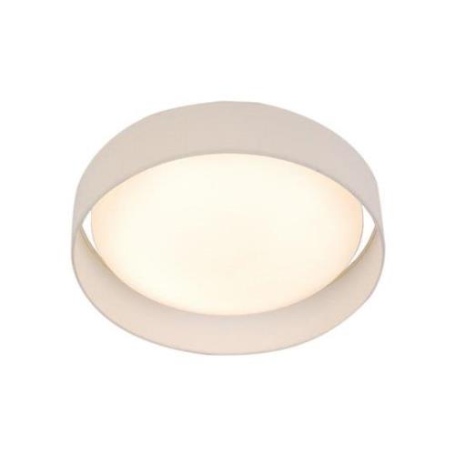 Canopus 1 Light LED Flush Ceiling Light In White Shade