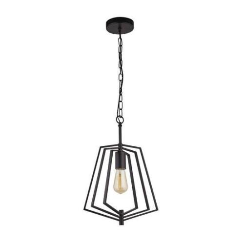 Slinky Wall Hung Metal Adjustable 1 Pendant Light In Matt Black