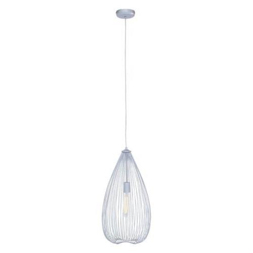 Lavish Iron Teardrop Pendant Light In Silver