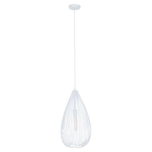 Lavish Iron Teardrop Pendant Light In White