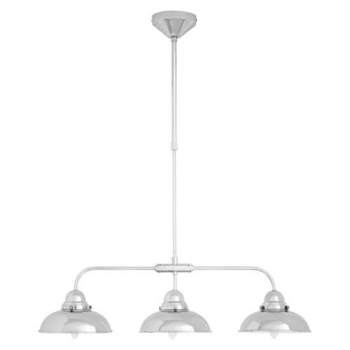 Jaspro 3 Steel Shades Pendant Light In Chrome