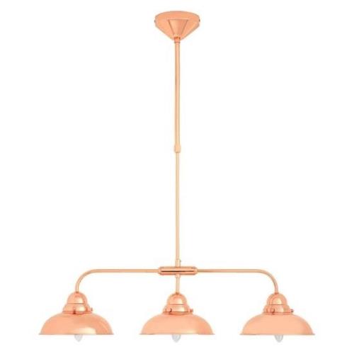 Jaspro 3 Steel Shades Pendant Light In Copper