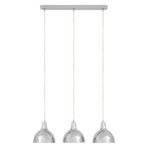 Jaspro 3 Metal Shades Pendant Light In Chrome