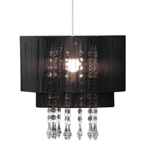 Gemosta Fabric Shade Pendant Light In Black