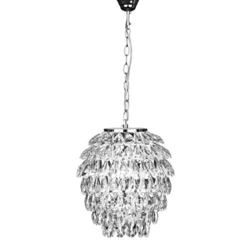 Wikota Crystal Fallon Ceiling Pendant Light In Chrome