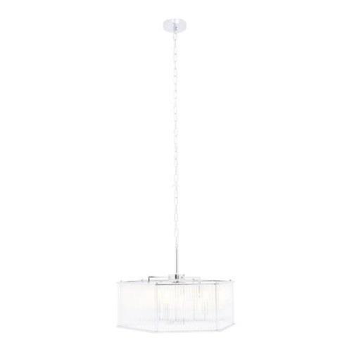 Larisa Hexagonal 6 Bulbs Pendant Light In Chrome