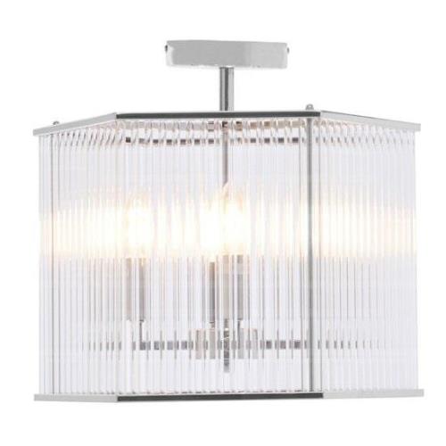 Larisa Hexagonal 4 Bulbs Pendant Light In Chrome