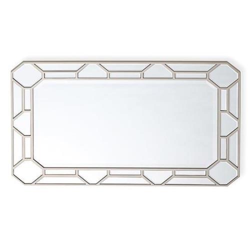 Rose Rectangular Wall Mirror In Silver Mirrored Frame