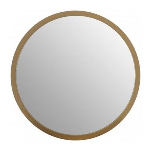 Athens Small Round Wall Bedroom Mirror In Gold Frame