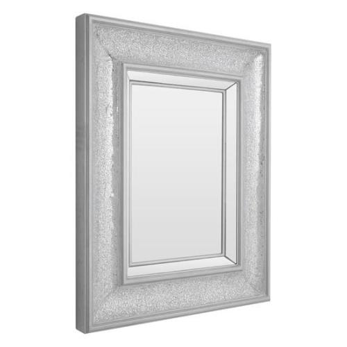 Whinny Rectangular Wall Bedroom Mirror In Antique Silver Frame