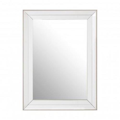 Susann Rectangular Wall Bedroom Mirror In Clear Frame