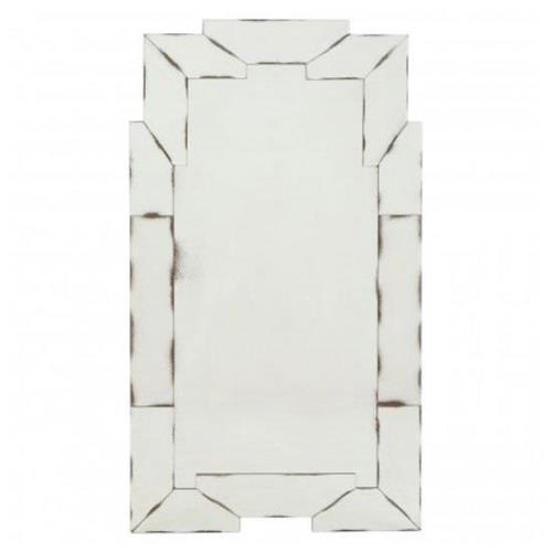 Raze Cut Out Design Wall Bedroom Mirror In Antique Silver Frame