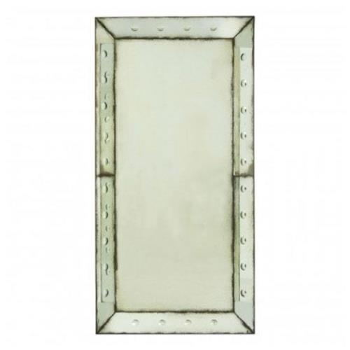 Raze Large Bubble Effect Wall Mirror In Antique Brass Frame