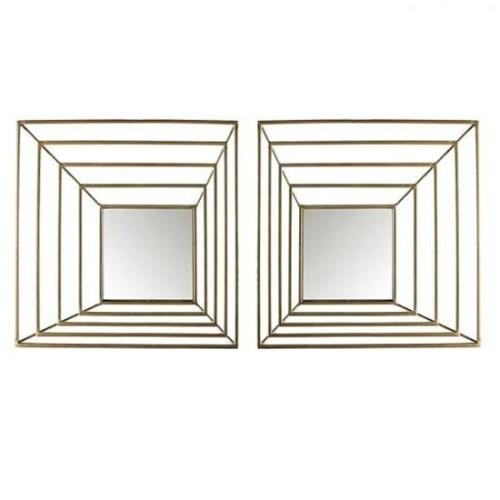 Shift Set Of 2 Wall Bedroom Mirror In Gold Frame