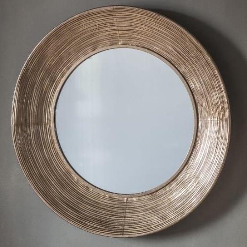 Caroline Round Wall Bedroom Mirror In Gold Frame