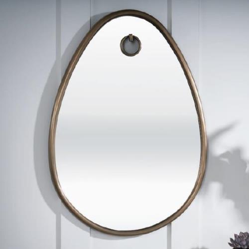 Belgrave Wall Mirror Oval In Antique Brass