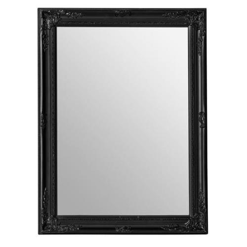 Calotas Rectangular Wall Bedroom Mirror In Black Frame