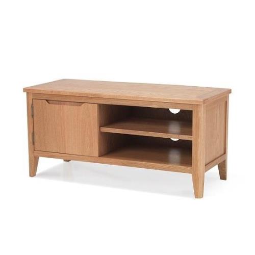 Melton Wooden TV Stand In Natural Oak With 1 Door