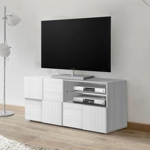 Aleta Small TV Stand In Eucalyptus Oak With 1 Door 1 Drawer