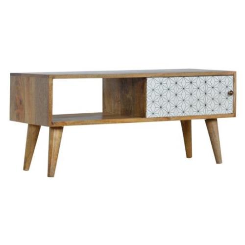 Prima Wooden TV Stand In Oak Ish With Open Slot