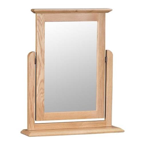 Nassau Wooden Trinket Dressing Mirror In Natural Oak