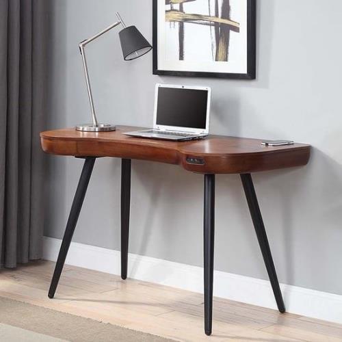 Terrence Wooden Laptop Desk In Walnut Finish