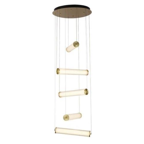 Clamp LED 5 Pendant Light In Gold