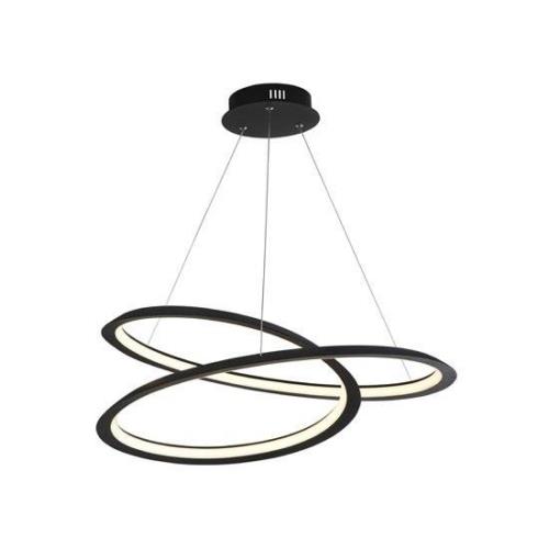 Float LED Leaf Pendant Light In Sand Black