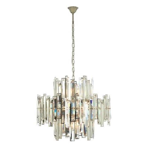 Kodak Large Clear Crystal Chandelier Ceiling Light In Silver