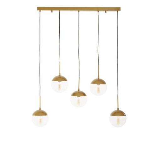 Rocklin Clear Glass Shade Pendant Light In Gold