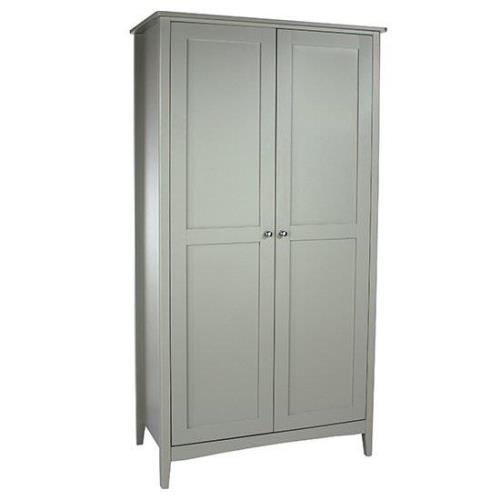 Kamuy Wooden 2 Doors Wardrobe In Grey