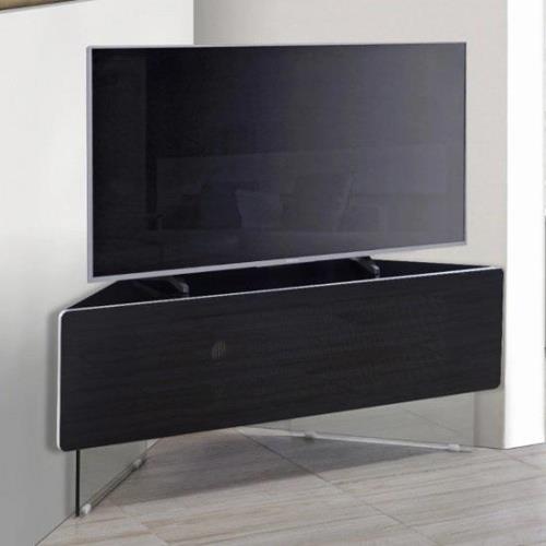 Adeja Corner High Gloss TV Stand In Black