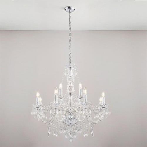 Clarence 12 Lights Ceiling Pendant Light In Polished Chrome