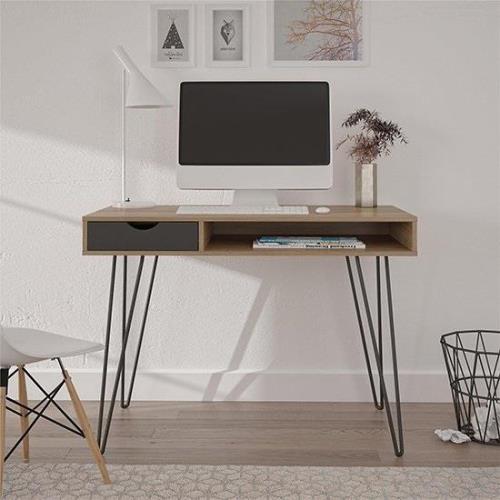 Cowes Wooden Storage Computer Desk In Natural