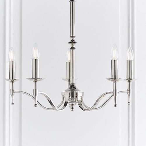 Stanford 5 Lights Pendant Light In Polished Nickel